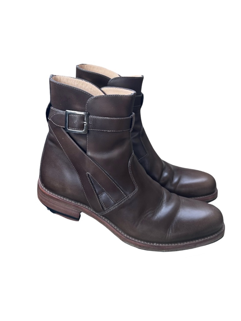 Jean Baptiste Rautureau Paris Men’s Brown Leather Boots Size EU 43 1/2 US 10.5